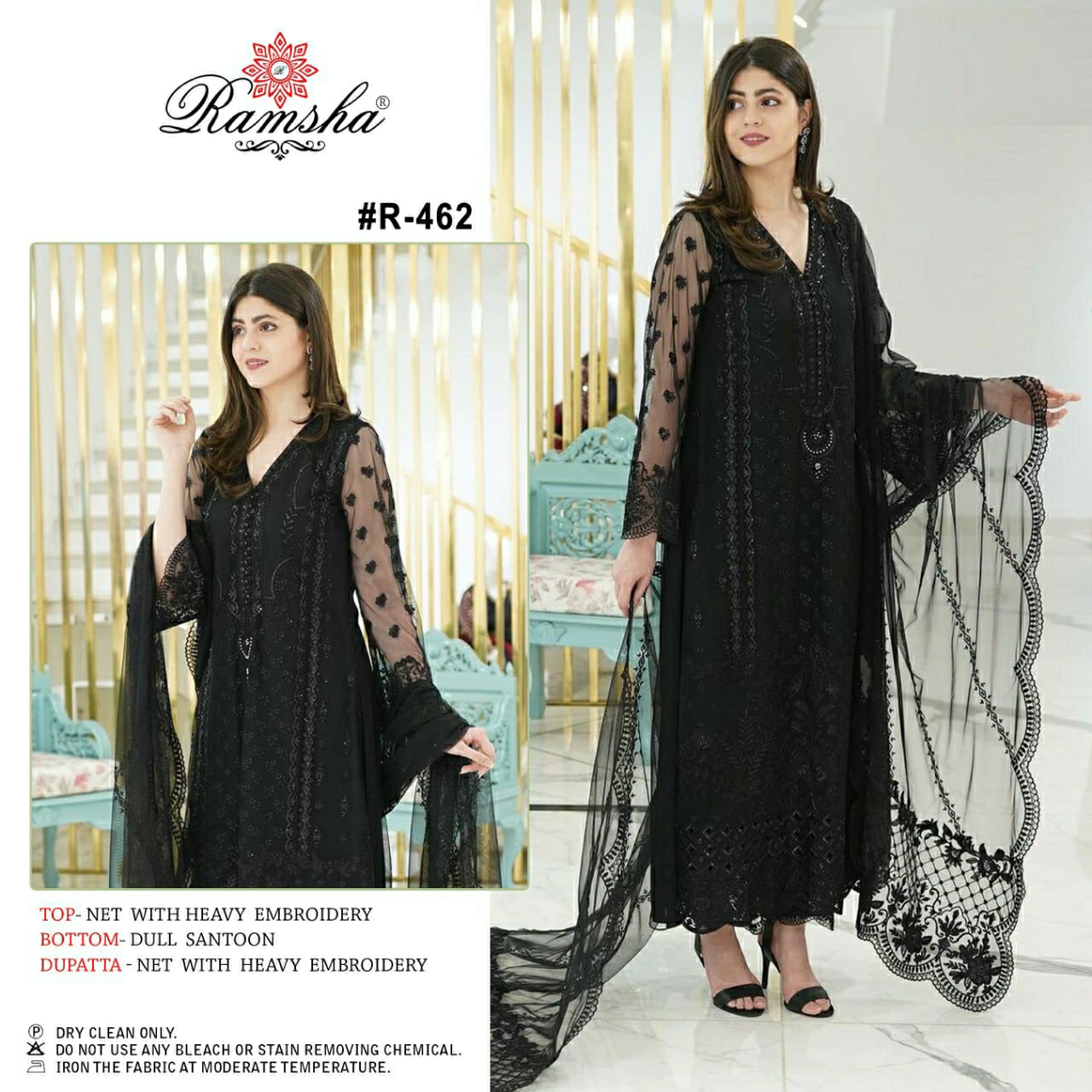 ramsha ramsha r 462 net catchy look salwar suit single