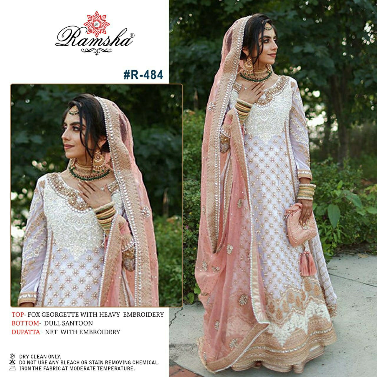 ramsha ramsha r 484 georgette catchy look salwar suit single