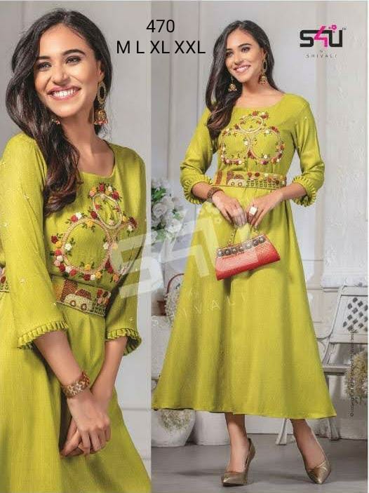 s4u 470 fancy decent look kurti size set