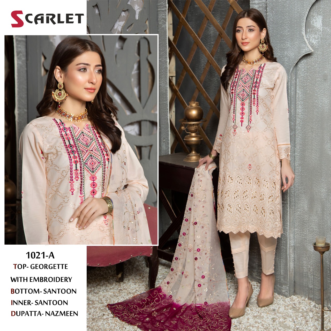 scarlet Scarlet 1021 A Salwar Kameez Georgette Singles