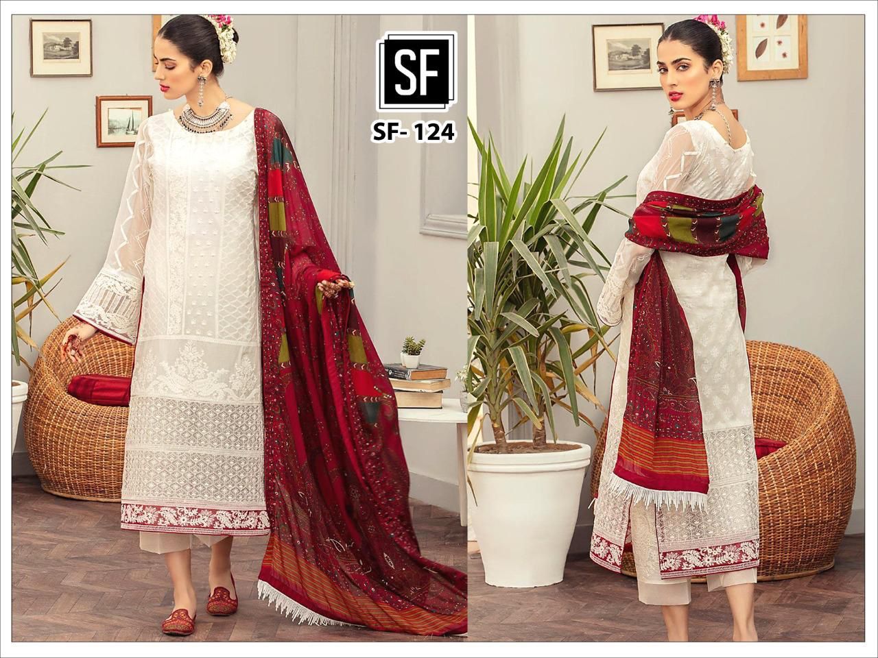 sf sf 124 georgette  gorgeous look salwar suit single