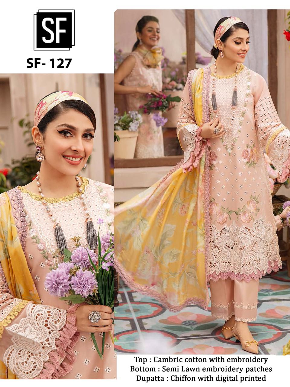 sf sf 127 cotton  elegant salwar suit single