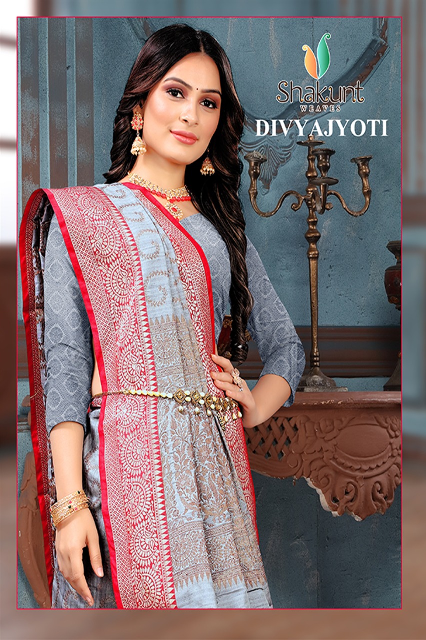 shakunt weaves divyajyoti silk graceful look saree catalog