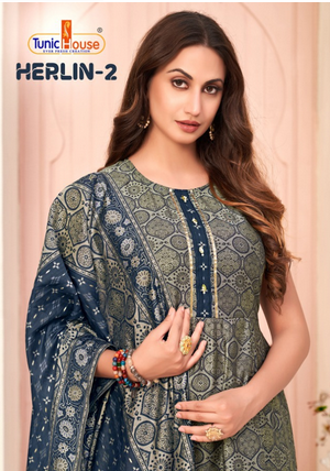 tunic house harlin vol 2 muslin new and modern style top sharara with dupatta catalog