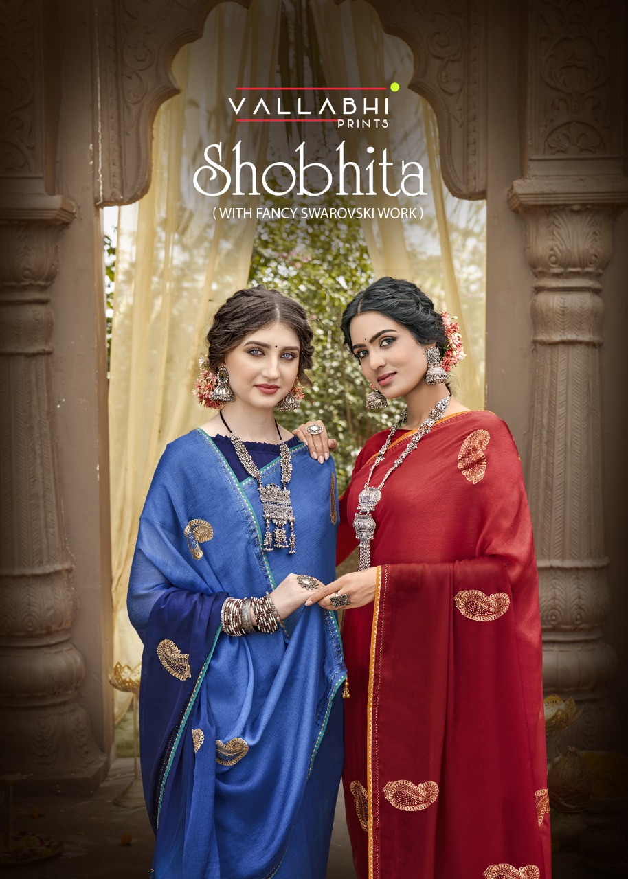 vallabhi print shobhita chiffon attractive look saree catalog