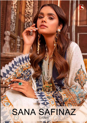 deepsy suit Sana Safinaz lawn 22 cotton authentic fabric salwar suit catalog