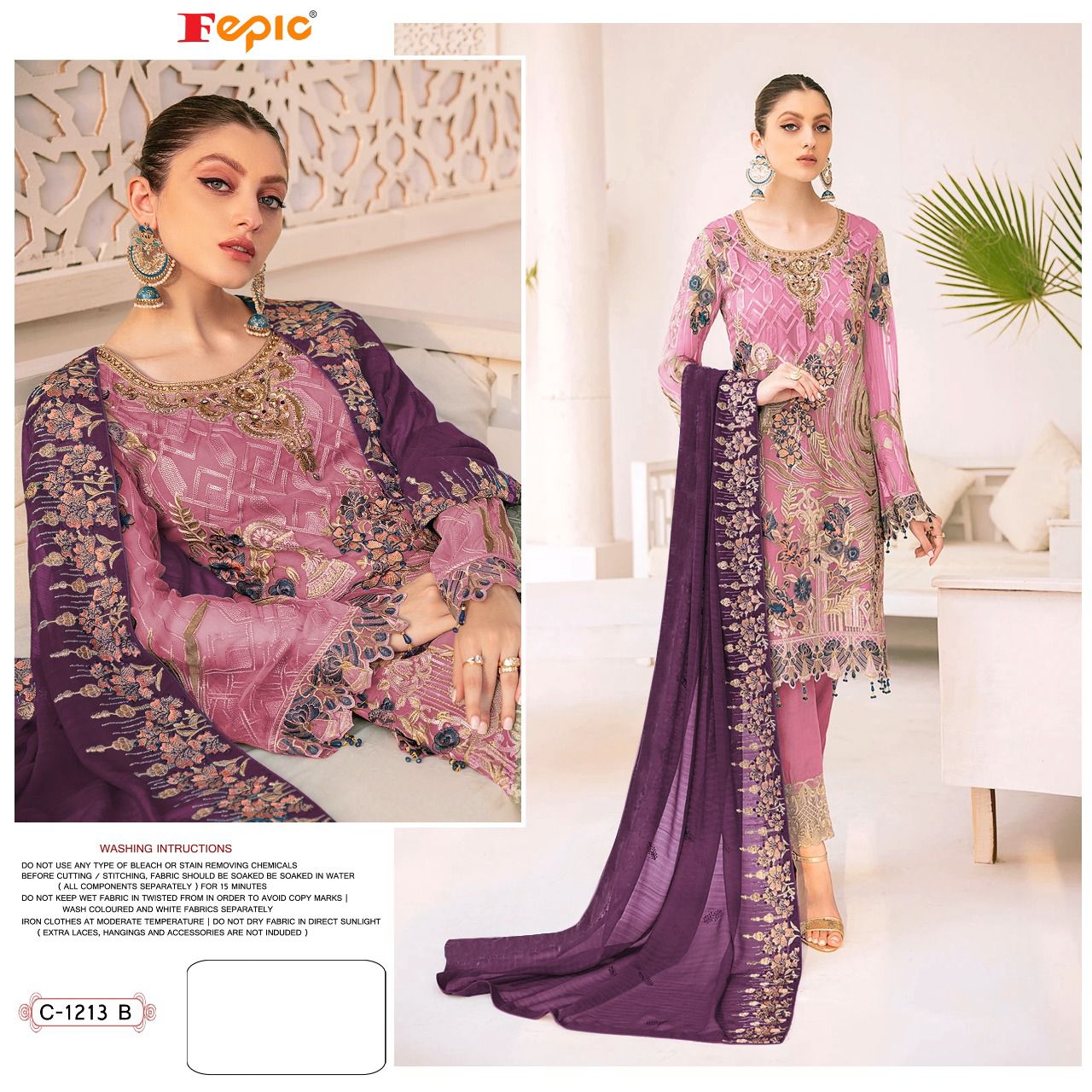 FEPIC Rosemeen  C 1213 B Salwar Kameez Georgette Singles