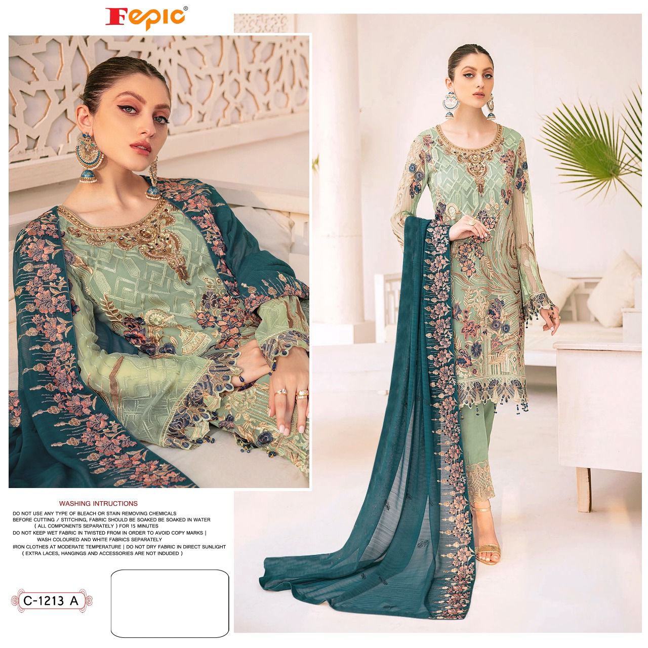 fepic rosemeen c 1213 georgette catchy look salwar suit catalog