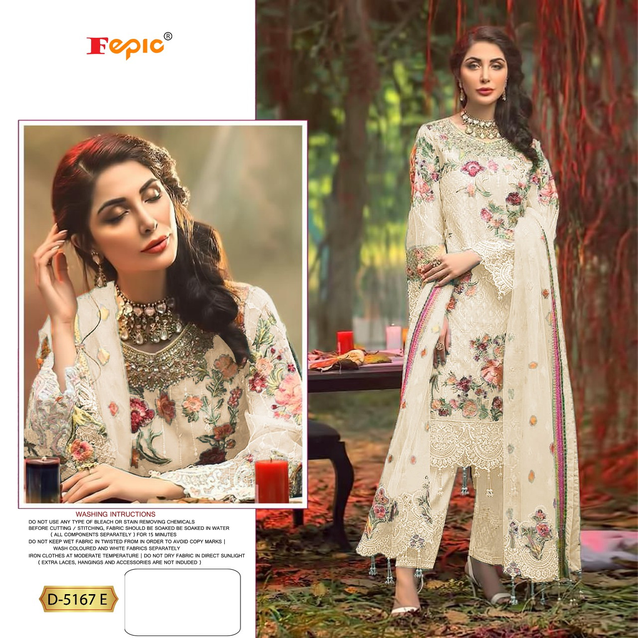 fepic rosemeen d 5167 georgette regal look salwar suit catalog