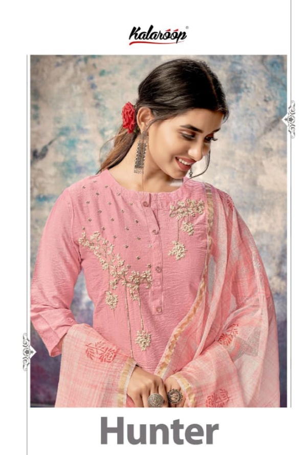 kalaroop by kajree hunter l 2000 decent hend work top bottom with dupatta catalog