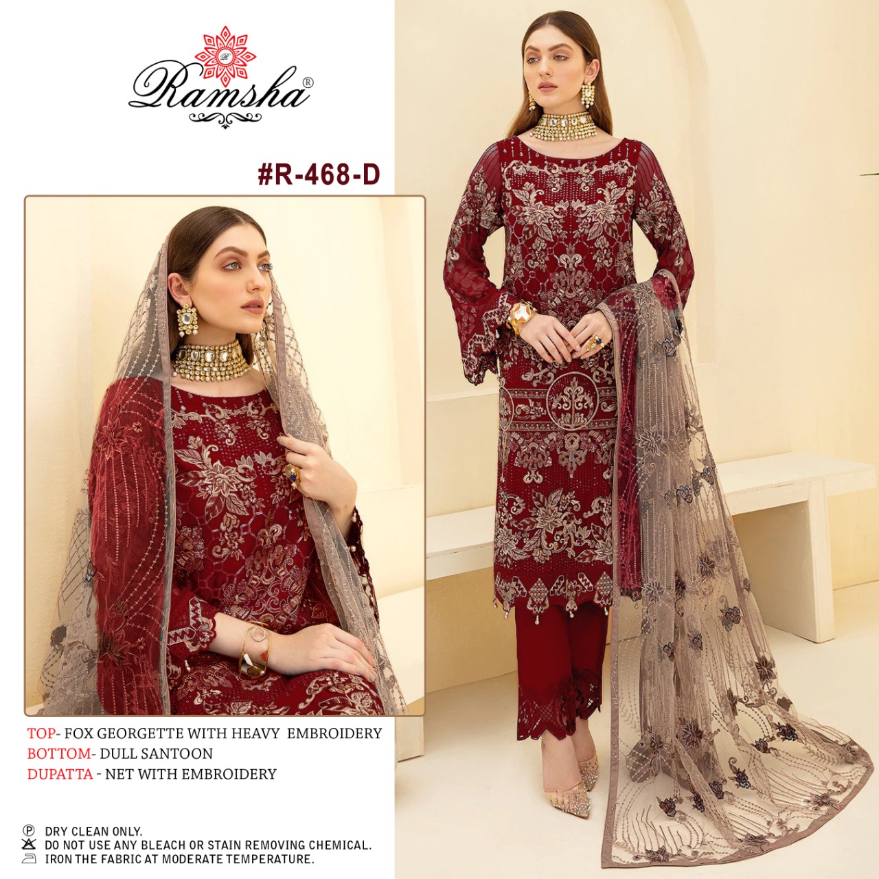 Ramsha Ramsha R-468 D Salwar Kameez Georgette Singles