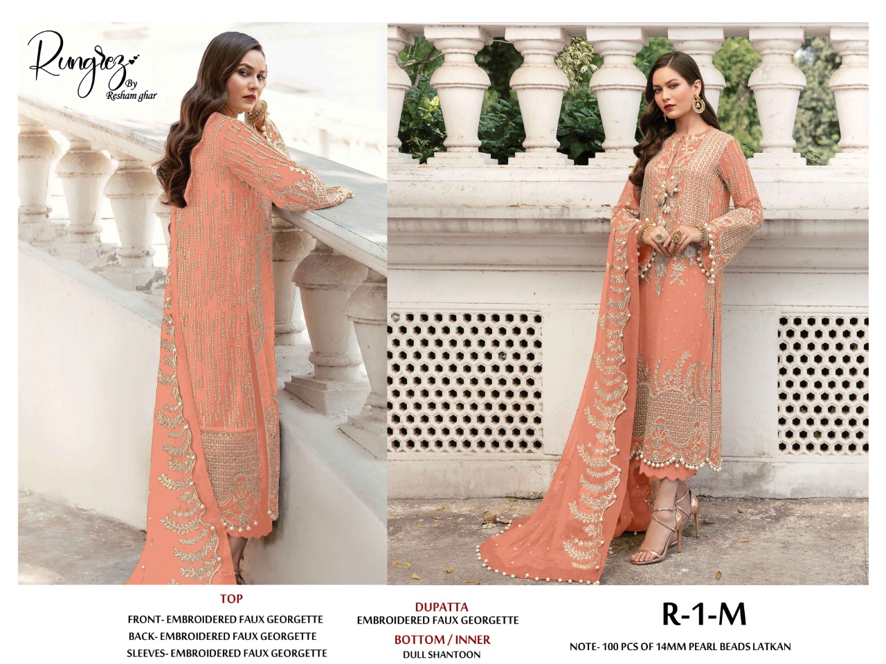 rungrez RUNGREZ R 1 M Salwar Kameez Georgette Singles