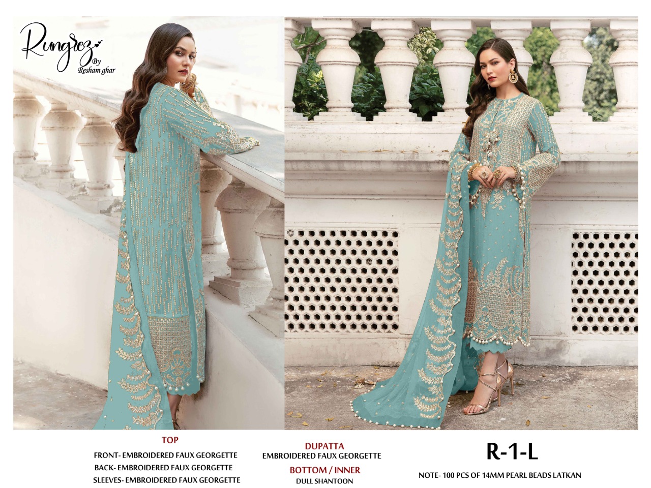 rungrez RUNGREZ R 1 L Salwar Kameez Georgette Singles