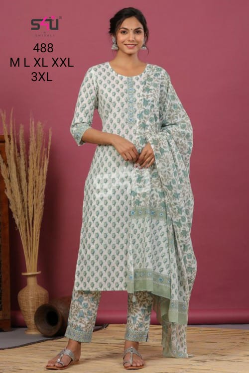 s4u 488 fancy decent look kurti size set