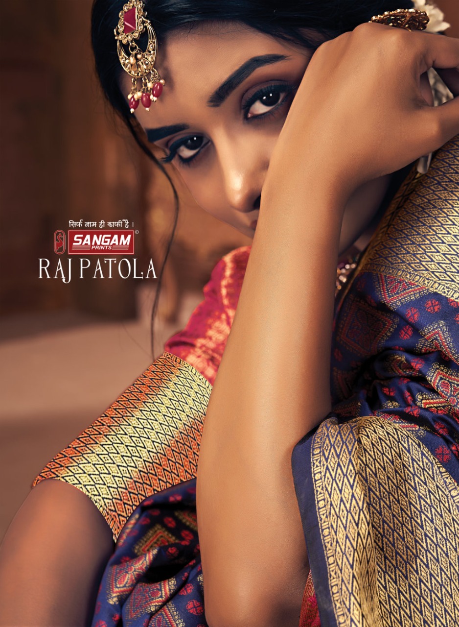 sangam print raj patola patola silk gorgeous look saree catalog