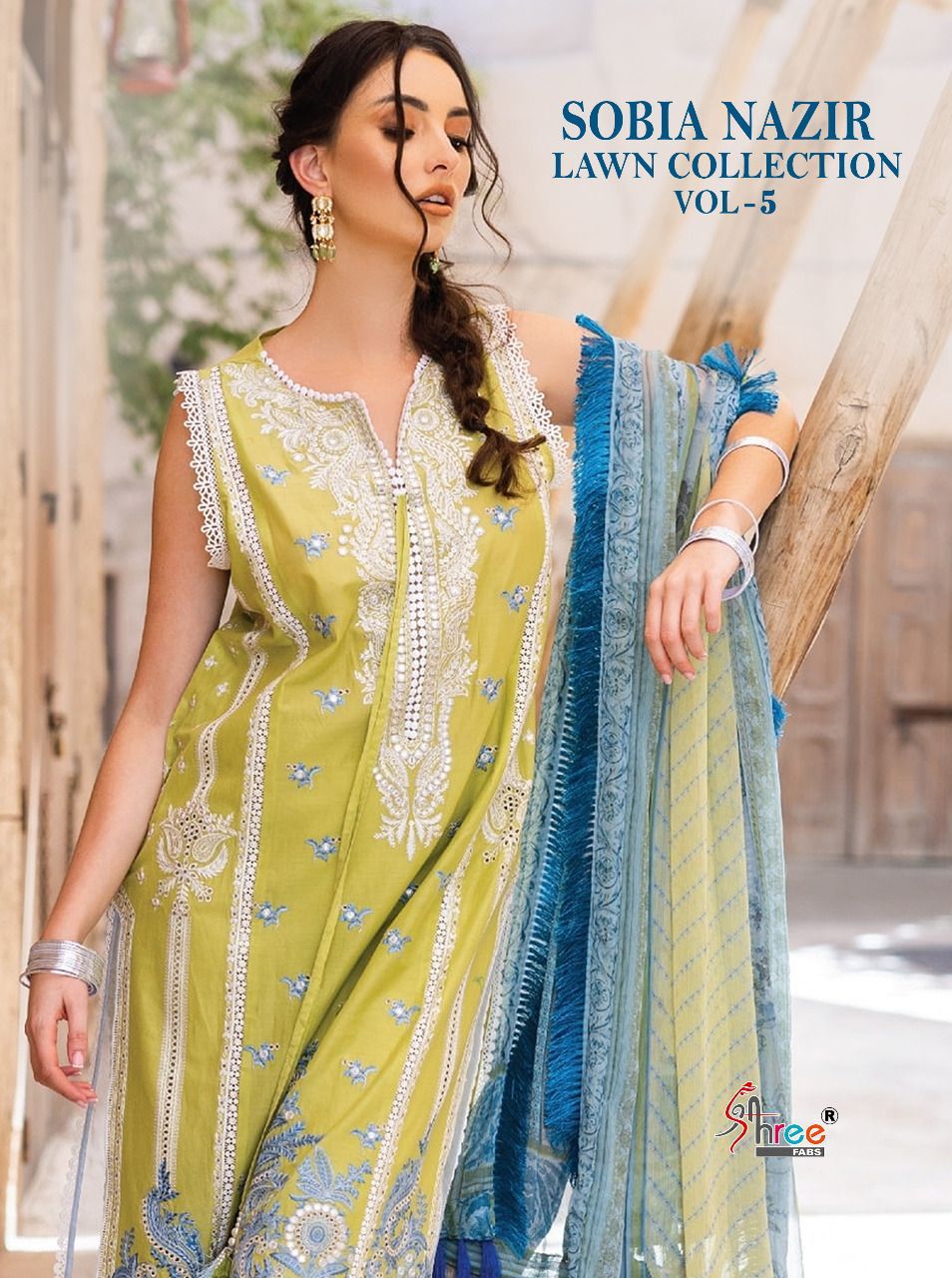 shree fab sobiya nazir lawn collection vol 5 cotton decent look salwar suit cotton dupatta catalog