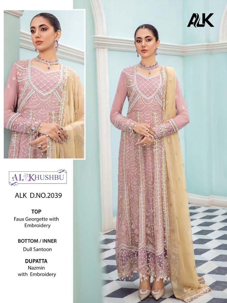 al khusbu 2039 georette catch look salwar suit single