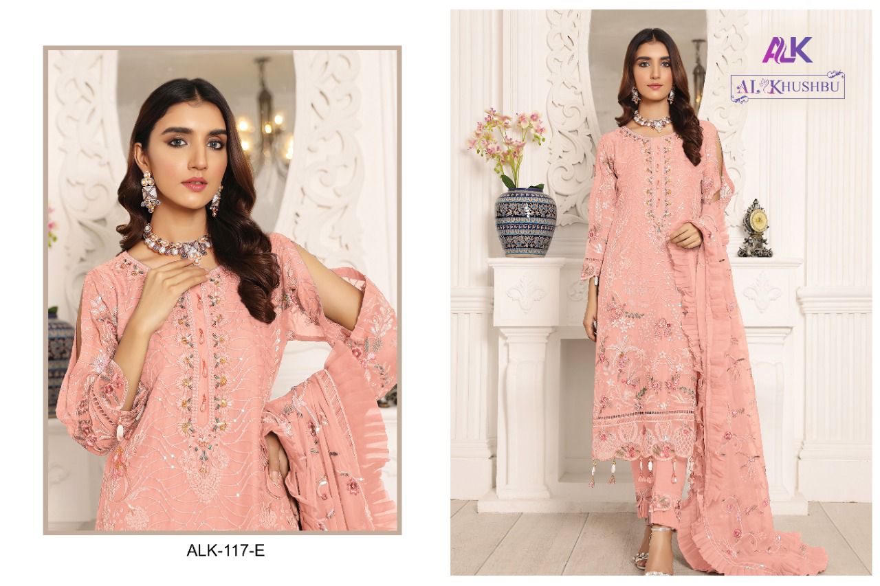 al khushbu al khushbu  117 colour georgette astonishing salwar suit catalog