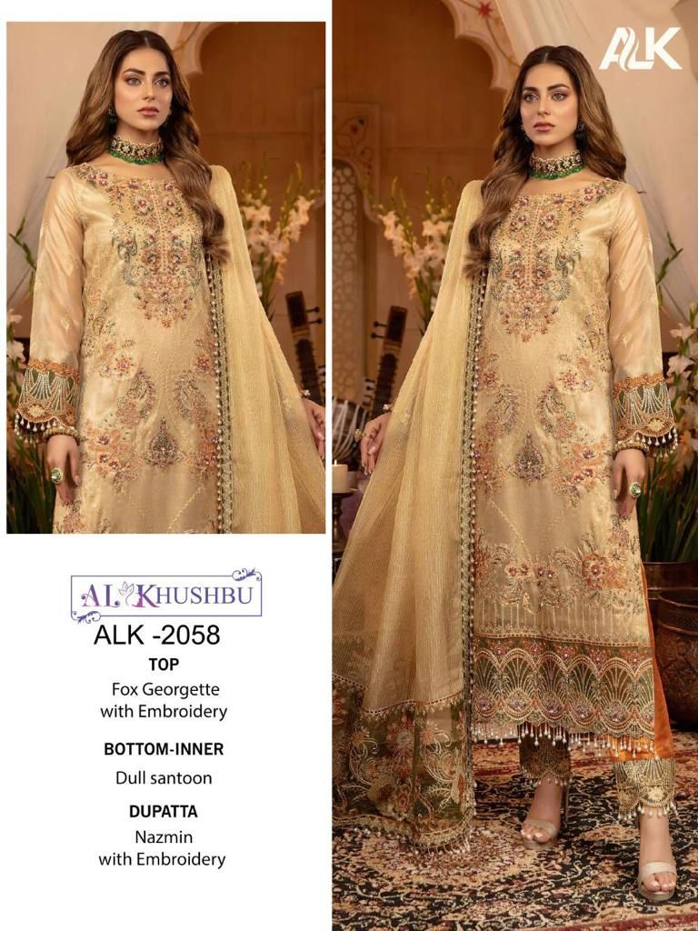 al khushbu  2058 georgette catchy look salwar suit Single