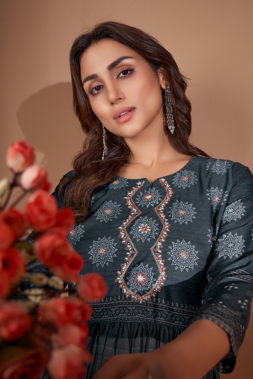 amoha trenza mohini muslin new and modern style kurti catalog