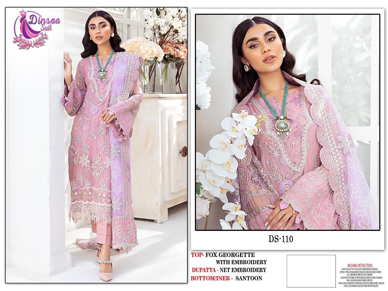 dinsaa suit DINSAA 1012  Salwar Kameez Georgette Singles