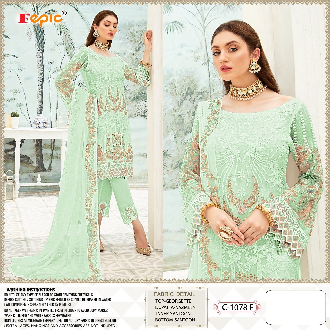 Fepic Rosemeen  1078 F Georgette Elegant Salwar Suit Singal