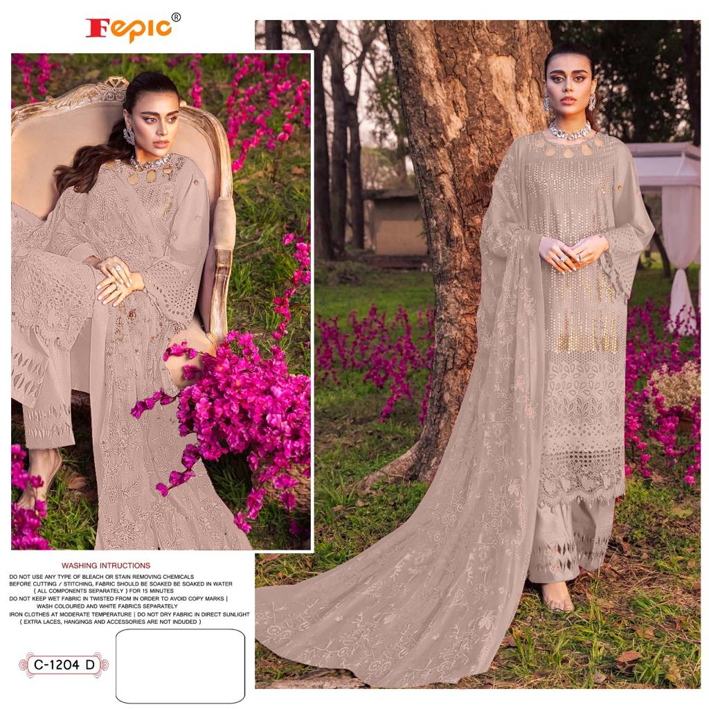 fepic rosemeen  c 1204 georgette regal look salwar suit catalog