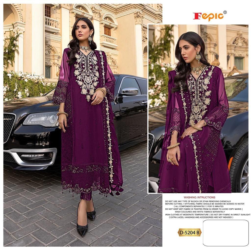 FEPIC Rosemeen D 5204 B Salwar Kameez Georgette Singles