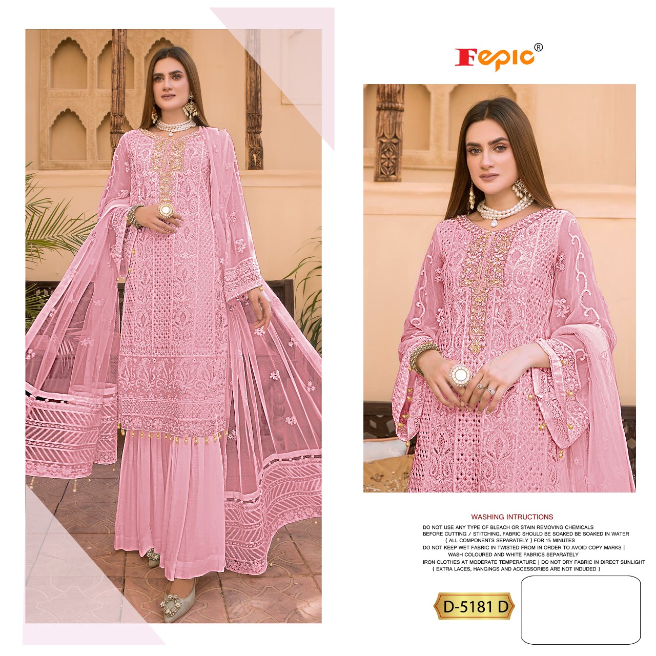 fepic rosemeen d no d 5181 georgette innovative style salwar suit catalog