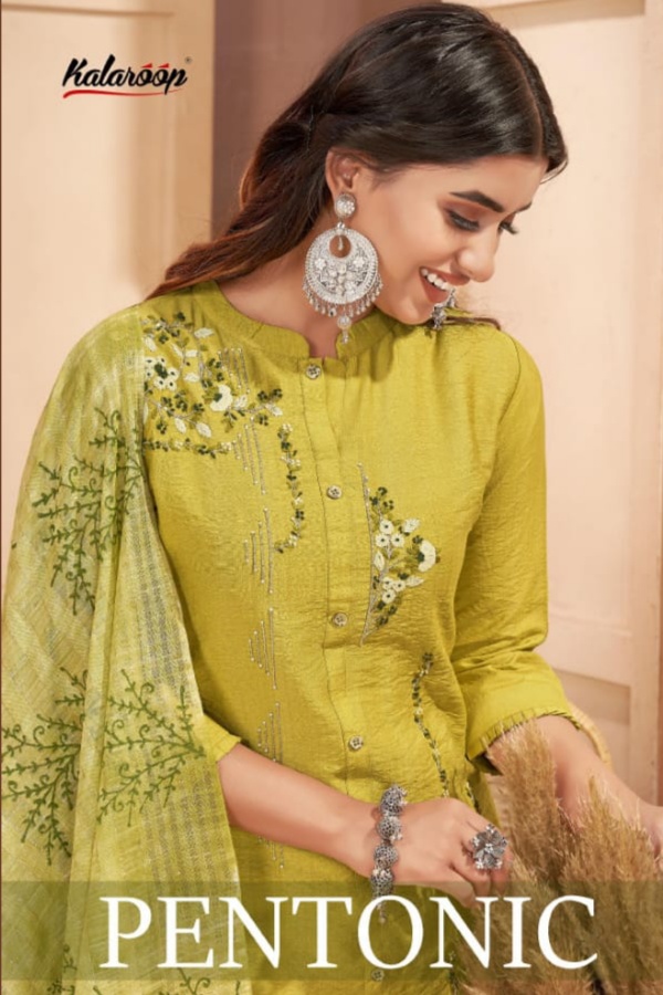 kalaroop by kajree pentonic l 2000 new and modern style top bottom with dupatta catalog