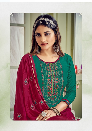 panch ratna rangrej parampara silk elegant style salwar suit catalog