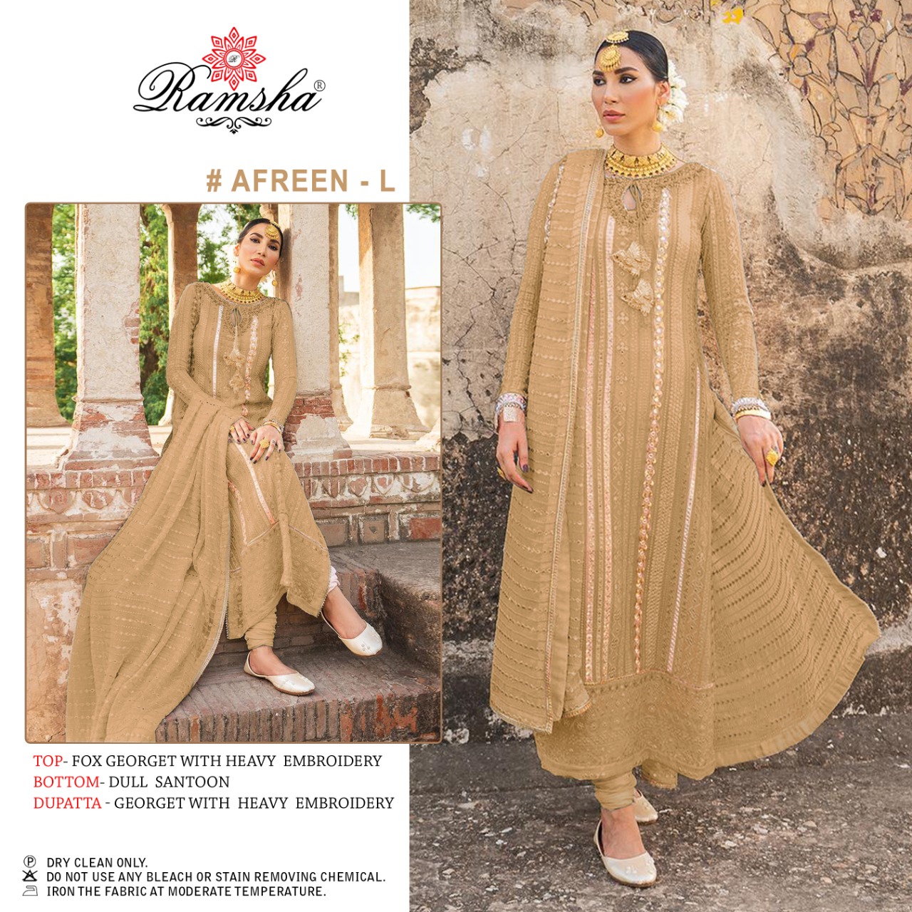 Ramsha RAMSHA  Afreen  L Salwar Kameez Georgette Singles