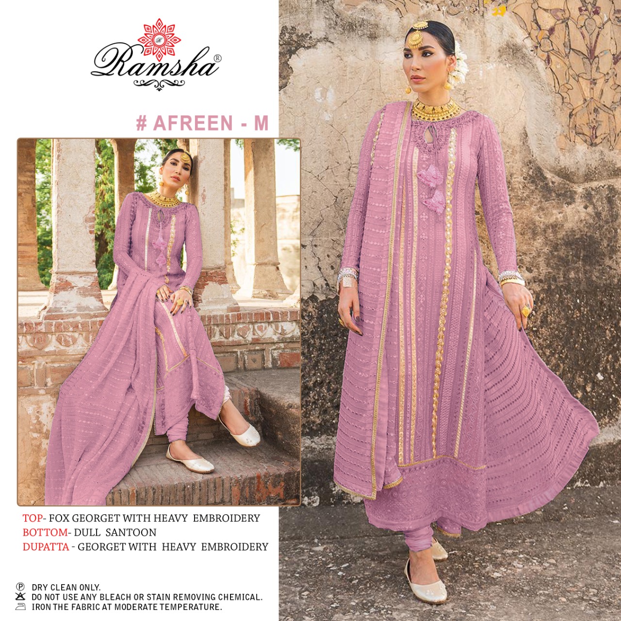 ramsha afreen  nx georgette astonishing  look salwar suit catalog