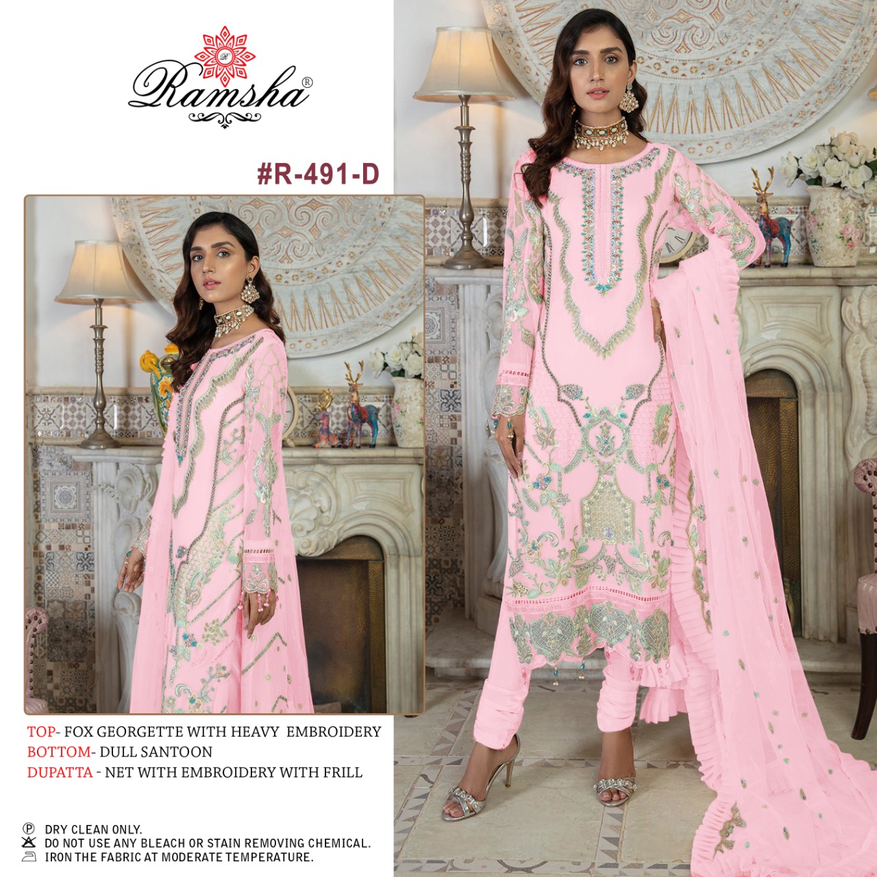 Ramsha Ramsha R-491 D Salwar Kameez Georgette Singles