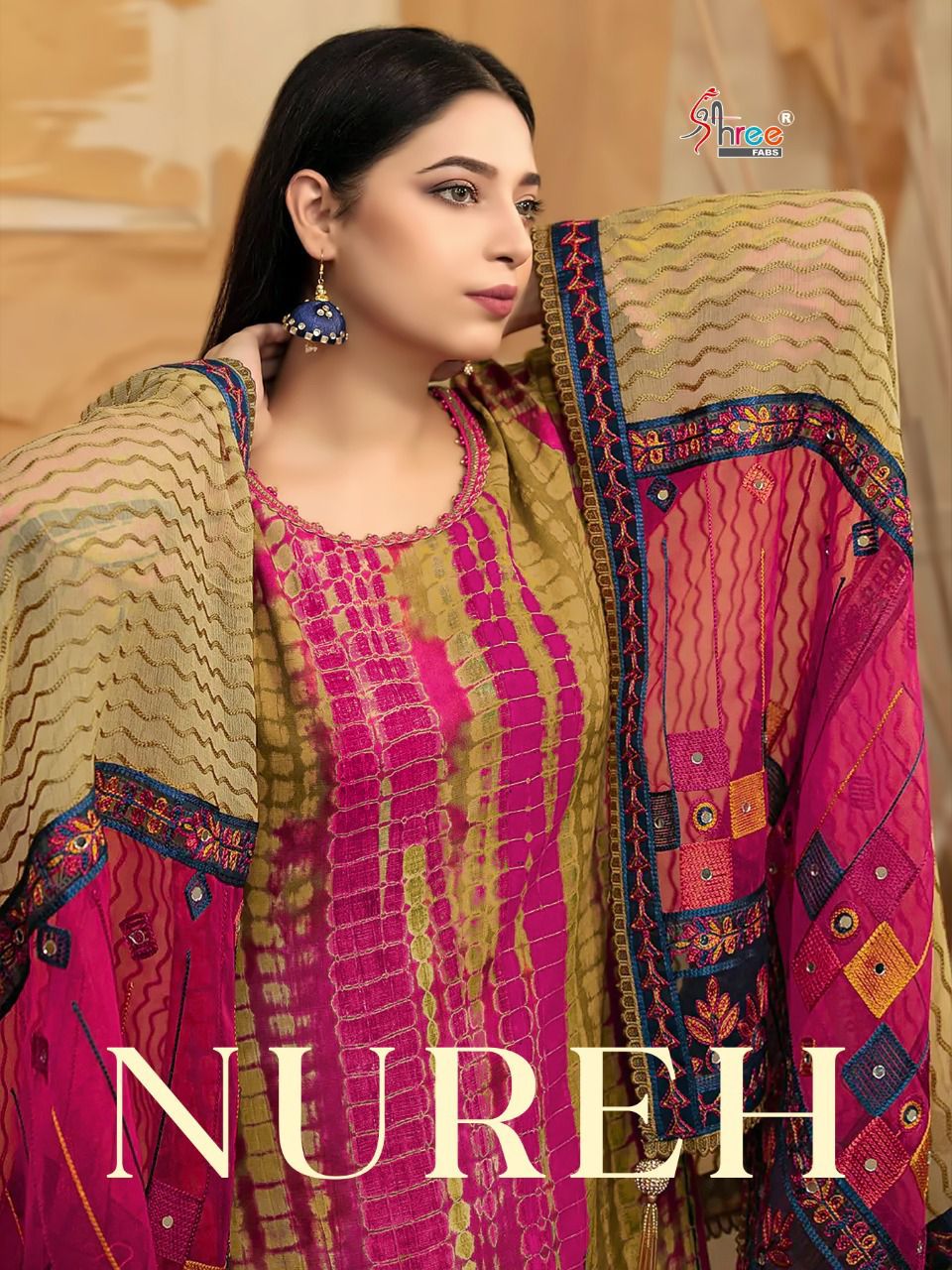 shree fab nureh cotton innovative print salwar suit catalog