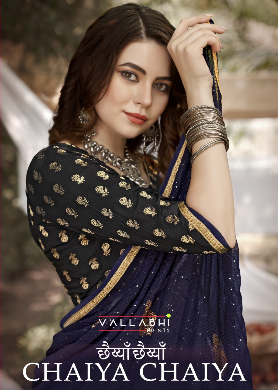 vallabhi print chaiya chaiya Krochet astonishing look saree catalog