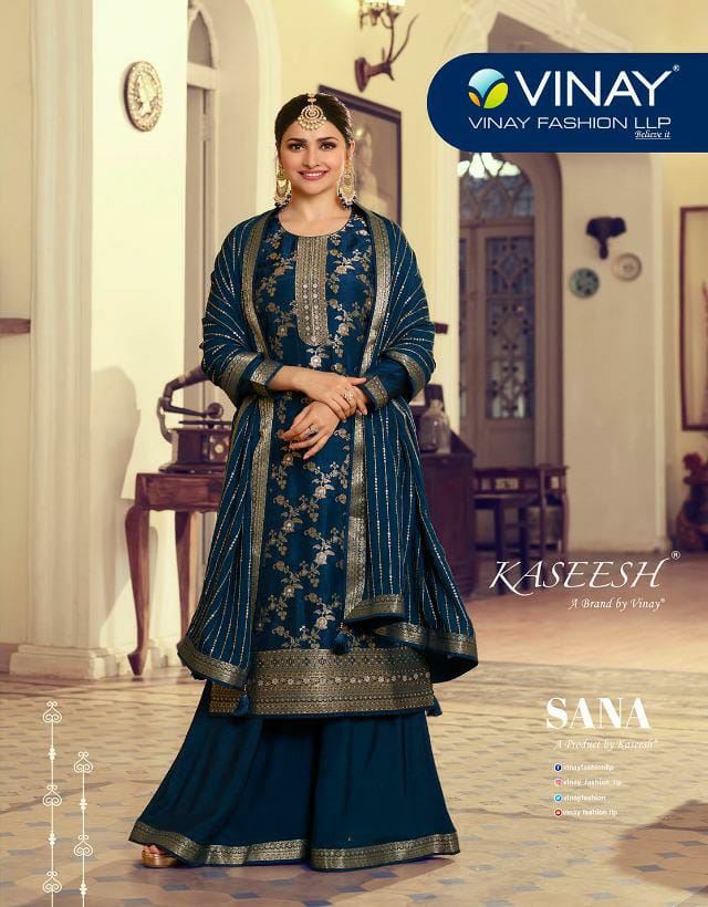 vinay fashion kaseesh sana dola jacquard attractive salwar suit catalog