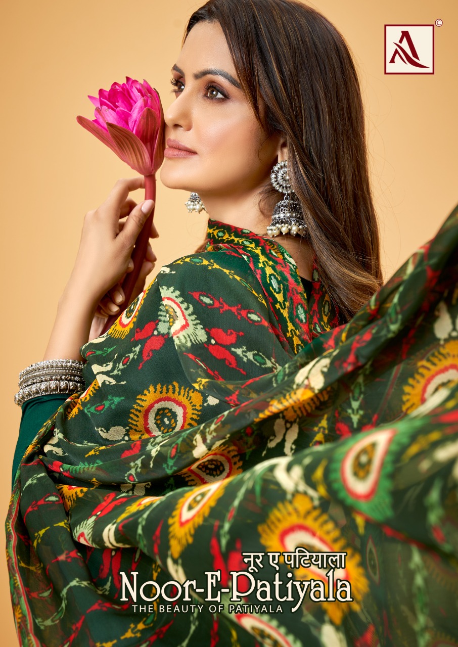 alok suit noor e patiyalar pure zam gorgeous look salwar suit catalog