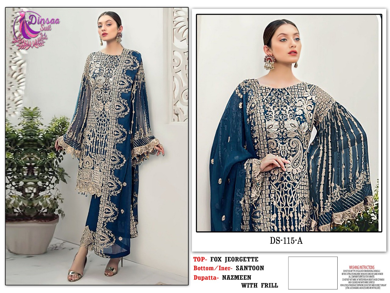 dinsaa suit Dinsaa 115 A Salwar Kameez Fox georgette Singles