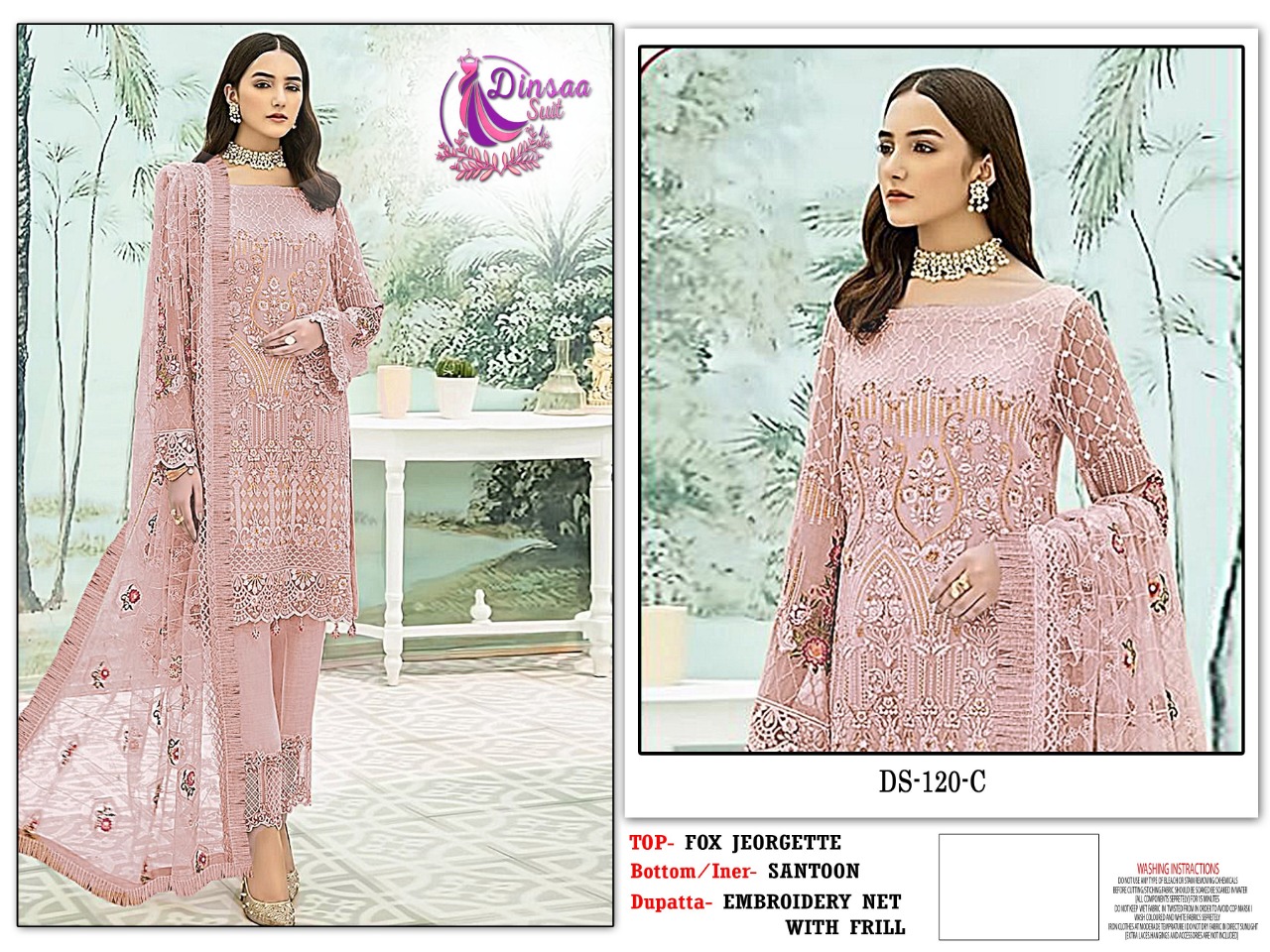 dinsaa suit dinsaa 120 C Salwar Kameez Fox georgette Singles