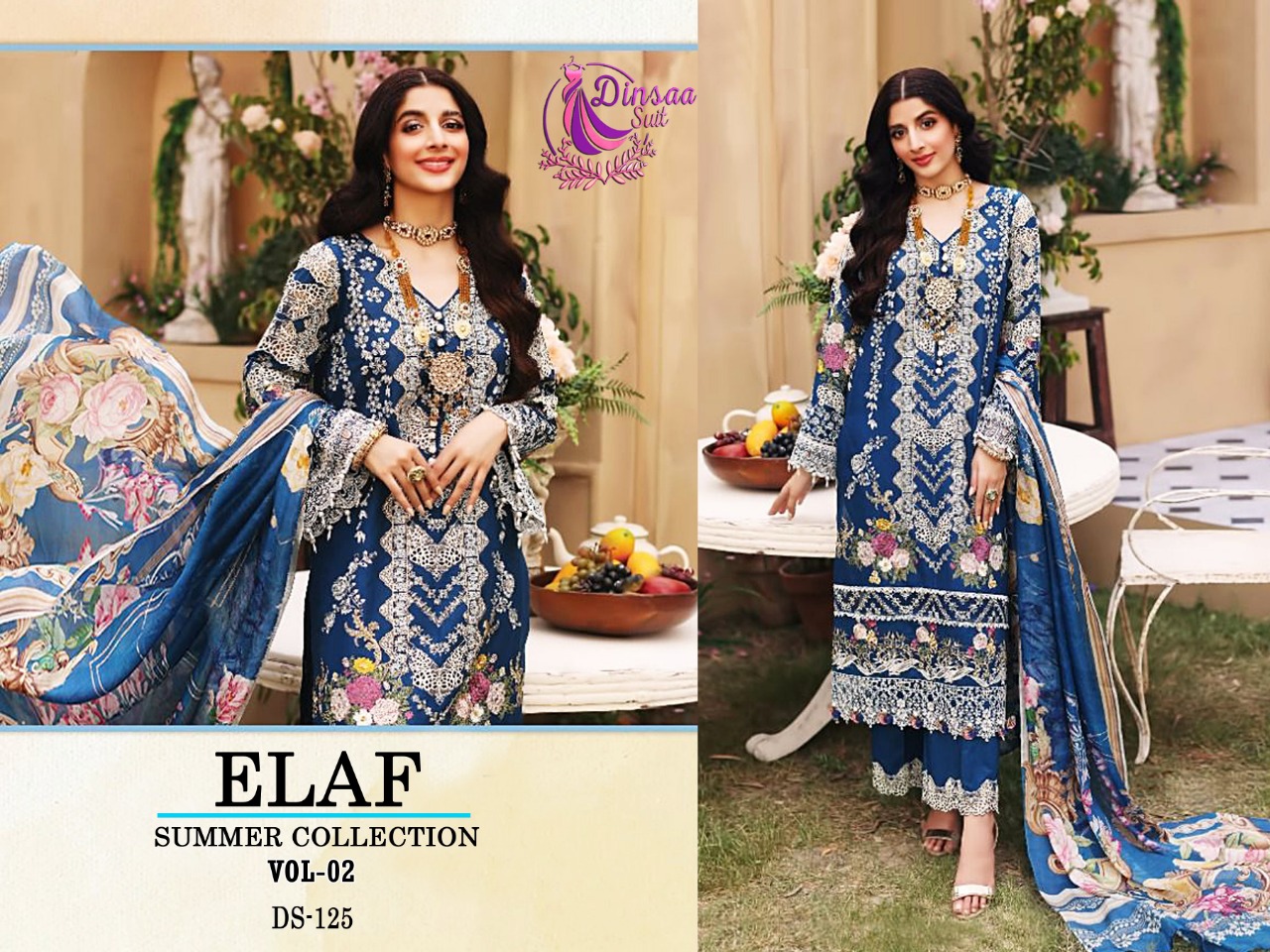 dinsaa suit  dinsaa Elaf summer 125 Salwar Kameez Pure cotton Singles