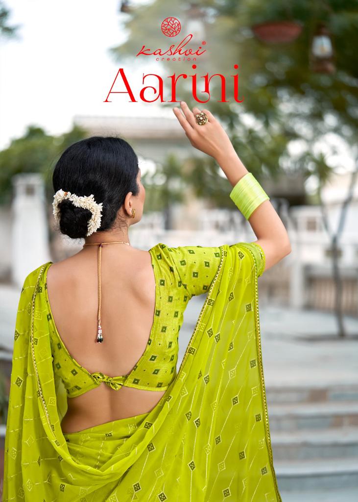 lt kashvi creation aarini georgette gorgeous look saree catalog