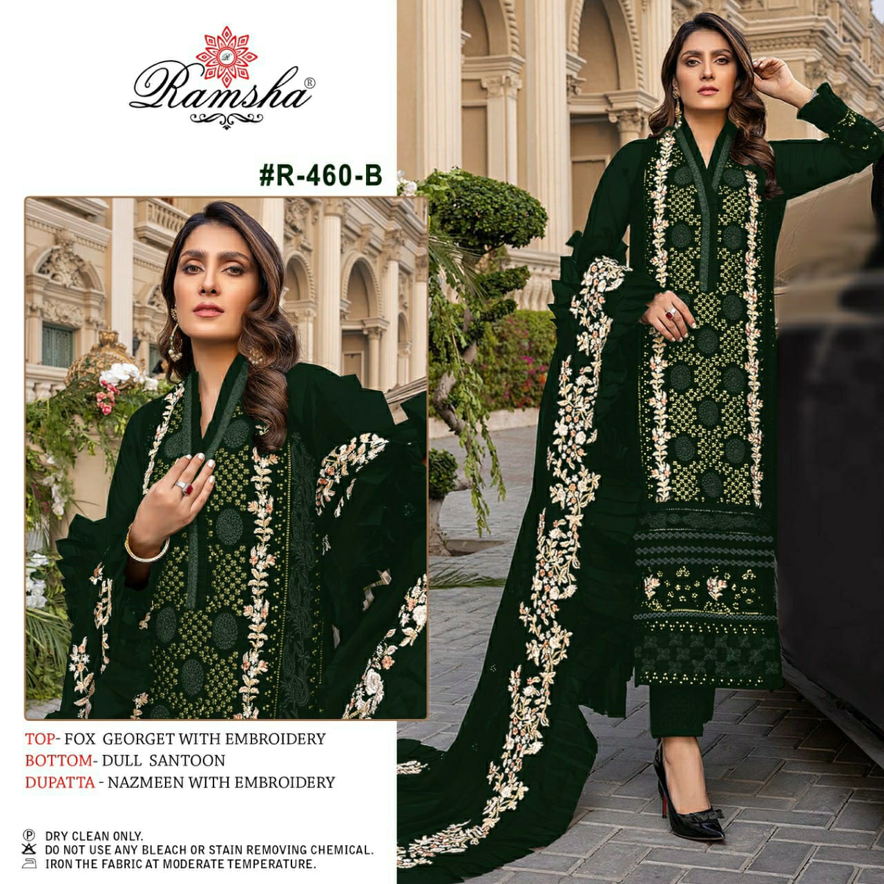 Ramsha Ramsha R-460 B Salwar Kameez Georgette Singles