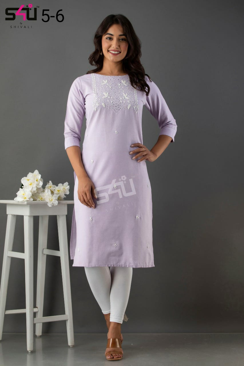 s4u  5-6 fancy attractive kurti size set