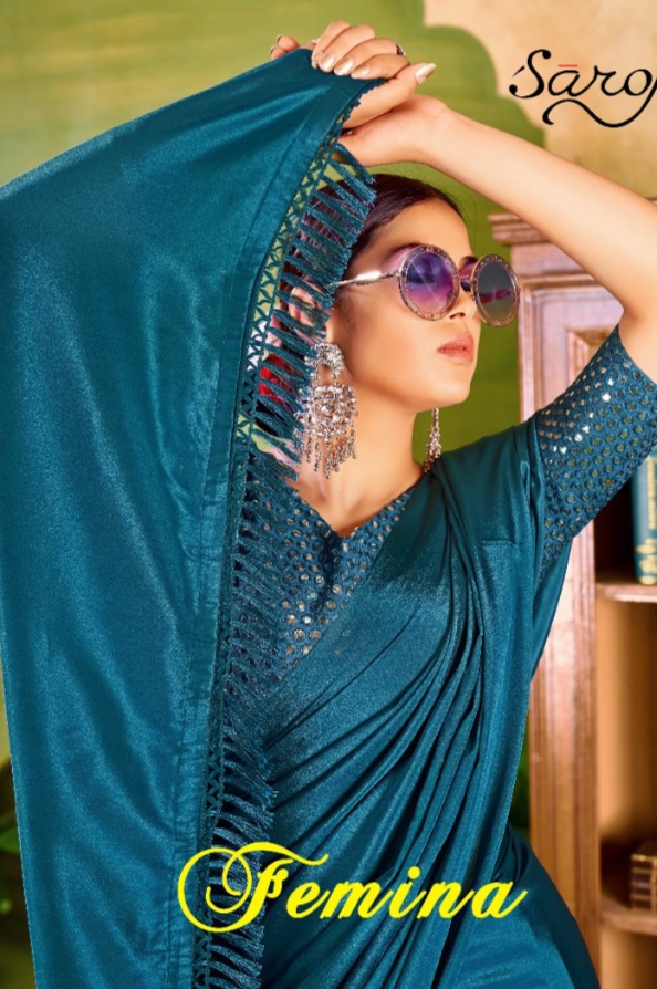 saroj saree femina silk graceful look saree catalog