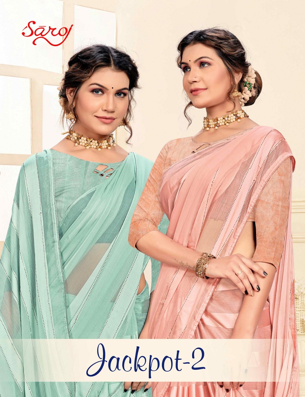 saroj saree Jackpot Vol 2 Georgette regal look saree catalog