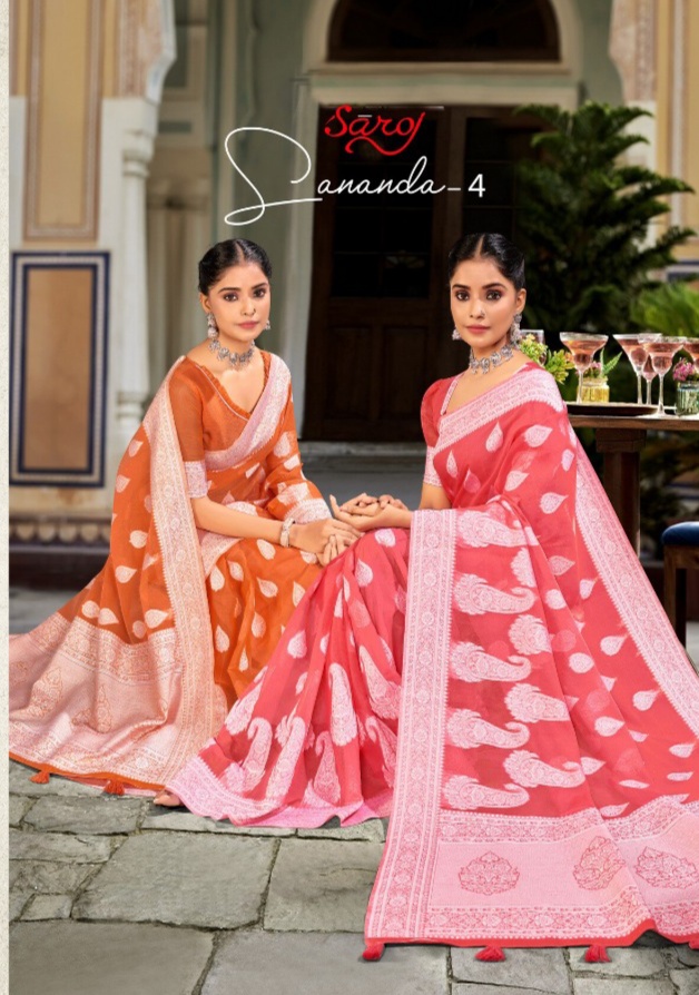 saroj saree sananda vol 4 cotton gorgeous look saree catalog