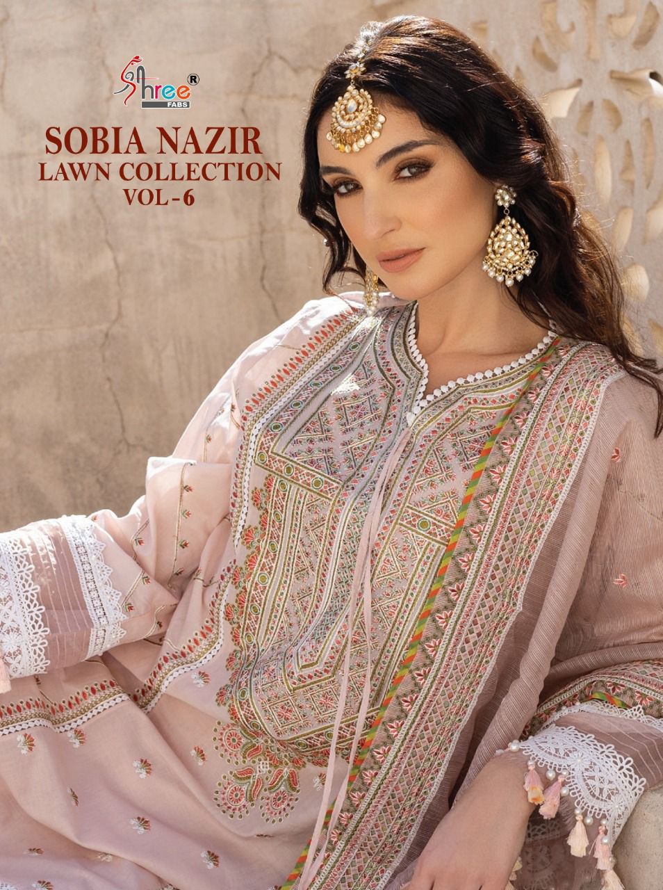 shree fab sobiya nazir lawn collection vol 6 cotton decent look salwar suit  catalog