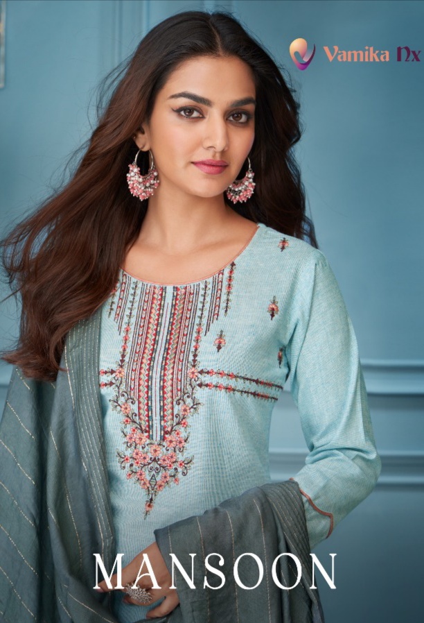 vamika nx mansoon cotton astonishing top bottom with dupatta catalog