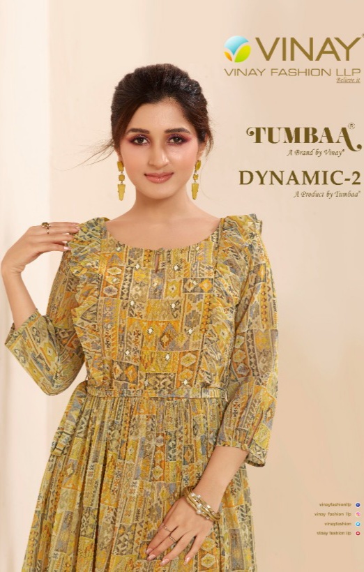 vinay fashion tumbaa dynamic 2 georgette exclusive print kurti catalog